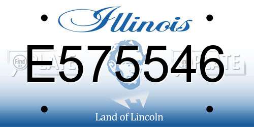 E575546 Illinois License Plate