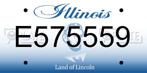 E575559 Illinois License Plate