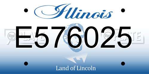 E576025 Illinois License Plate