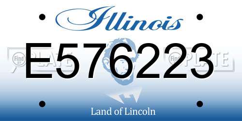 E576223 Illinois License Plate