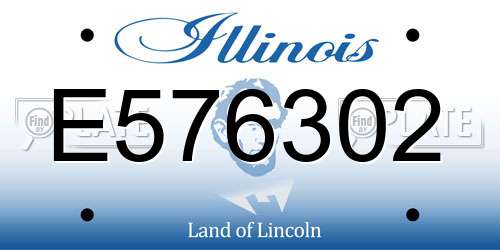 E576302 Illinois License Plate