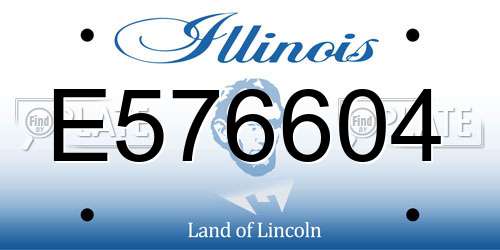 E576604 Illinois License Plate