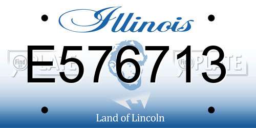 E576713 Illinois License Plate