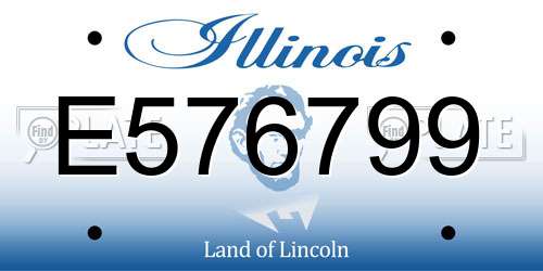 E576799 Illinois License Plate