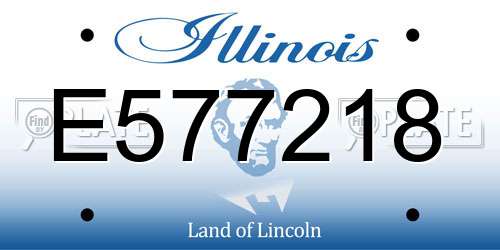 E577218 Illinois License Plate