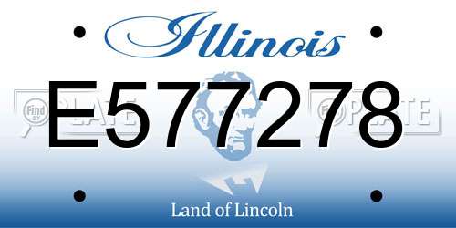 E577278 Illinois License Plate