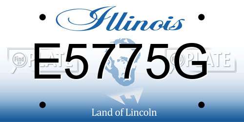 E5775G Illinois License Plate