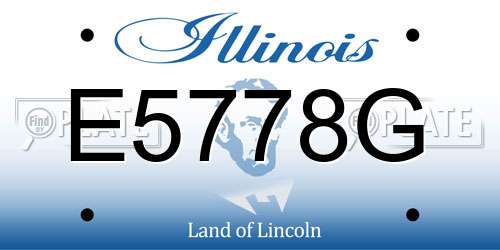 E5778G Illinois License Plate
