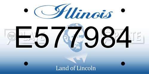 E577984 Illinois License Plate