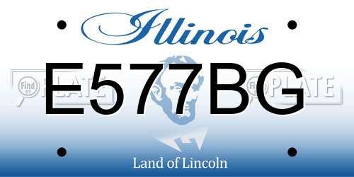 E577BG Illinois License Plate
