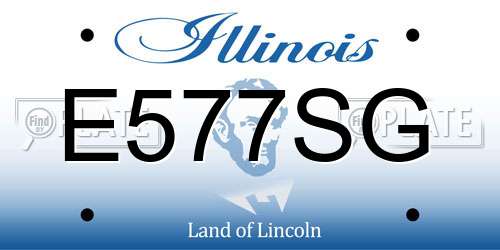 E577SG Illinois License Plate