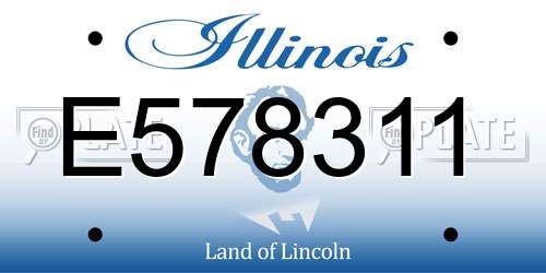 E578311 Illinois License Plate