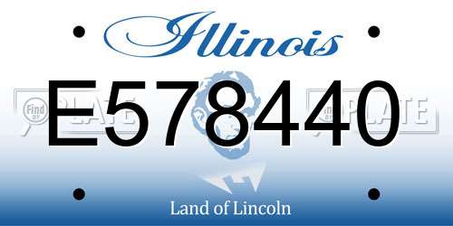 E578440 Illinois License Plate