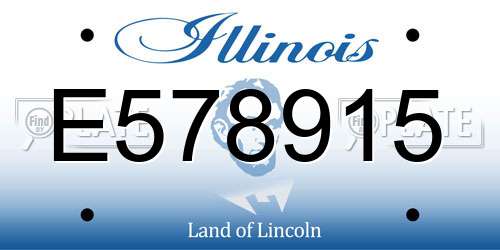 E578915 Illinois License Plate
