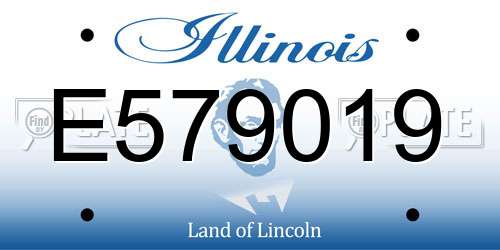 E579019 Illinois License Plate