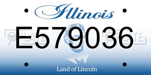 E579036 Illinois License Plate