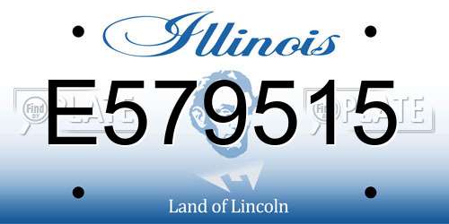 E579515 Illinois License Plate