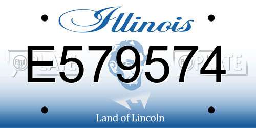 E579574 Illinois License Plate