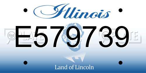 E579739 Illinois License Plate