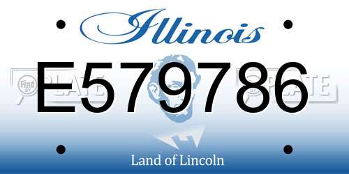 E579786 Illinois License Plate