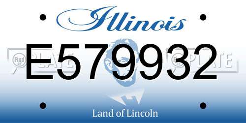 E579932 Illinois License Plate