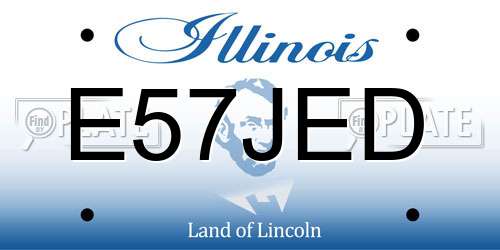 E57JED Illinois License Plate