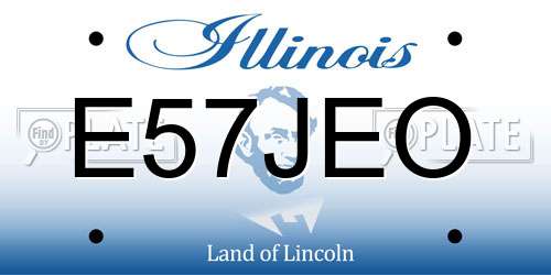 E57JEO Illinois License Plate