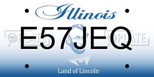 E57JEQ Illinois License Plate