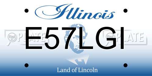 E57LGI Illinois License Plate