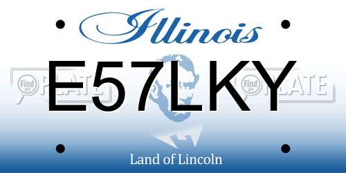 E57LKY Illinois License Plate