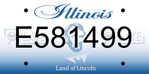 E581499 Illinois License Plate