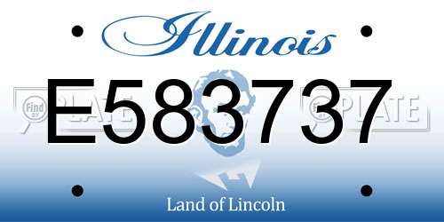 E583737 Illinois License Plate