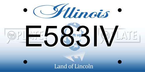 E583IV Illinois License Plate