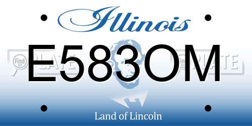 E583OM Illinois License Plate