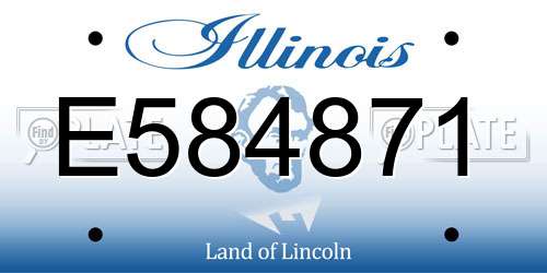 E584871 Illinois License Plate