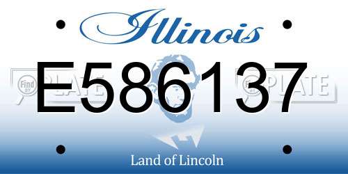E586137 Illinois License Plate