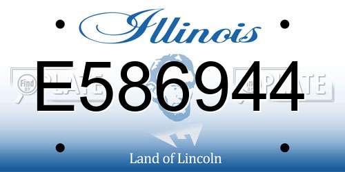 E586944 Illinois License Plate