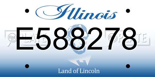 E588278 Illinois License Plate