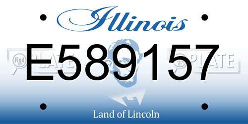 E589157 Illinois License Plate