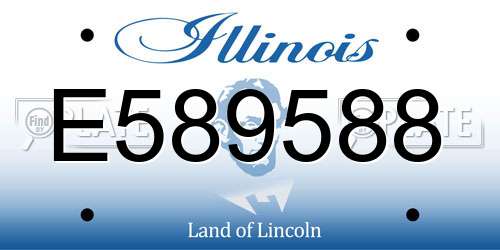 E589588 Illinois License Plate