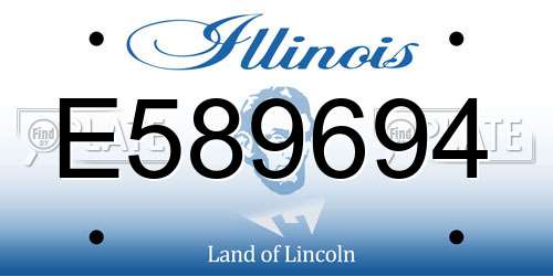 E589694 Illinois License Plate