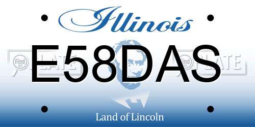 E58DAS Illinois License Plate