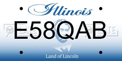 E58QAB Illinois License Plate