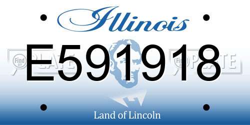 E591918 Illinois License Plate