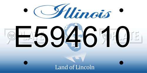 E594610 Illinois License Plate
