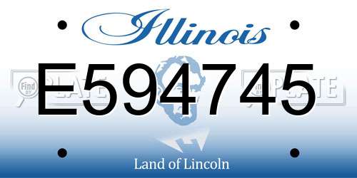 E594745 Illinois License Plate