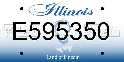 E595350 Illinois License Plate