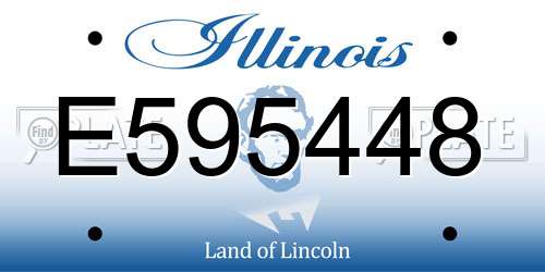 E595448 Illinois License Plate