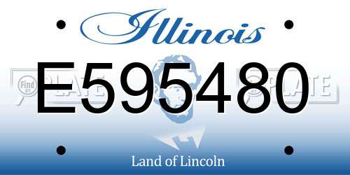 E595480 Illinois License Plate