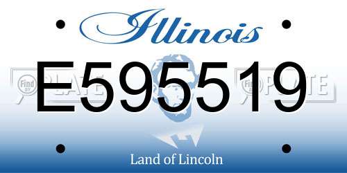 E595519 Illinois License Plate